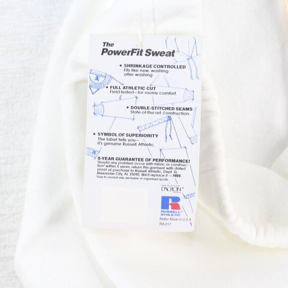 Vintage 90's USA Mens XL Russell Athletic White Power Fit Sweatpants Athleisure - Picture 15 of 15